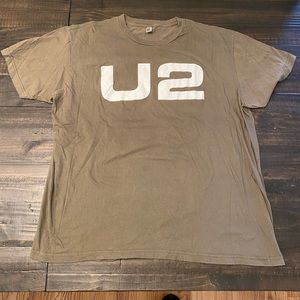 U2 2018 Tour T-shirt. Army green. Size XXL